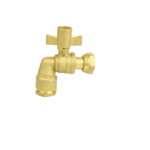 Angled lockable ball valve